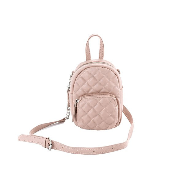 TRENDY QUILTED CROSSBODY SATCHEL BAG