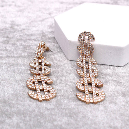 Rhinestone  Drop Earrings