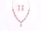 MULTI STONE LUXURY NECKLACE SET GOLD