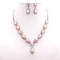 MULTI STONE LUXURY NECKLACE SET GOLD
