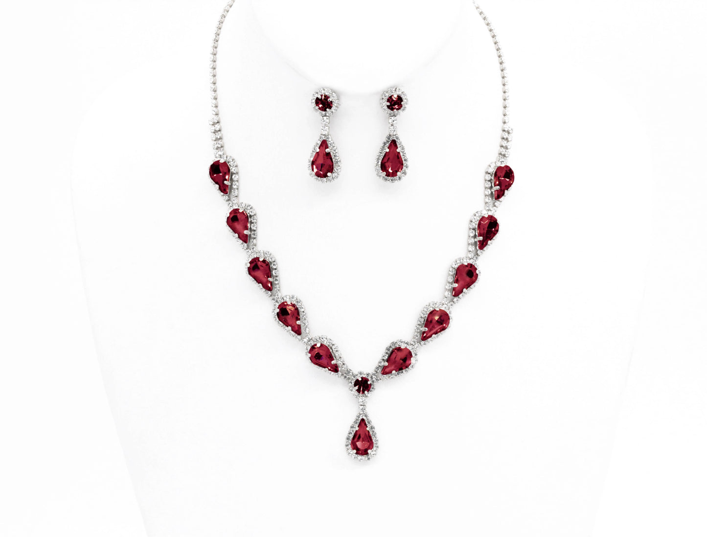 MULTI STONE LUXURY NECKLACE SET GOLD