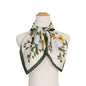 WHITE ROSE PATTERN SCARF