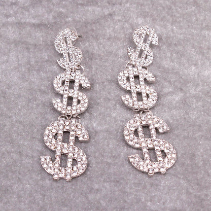 Rhinestone  Drop Earrings