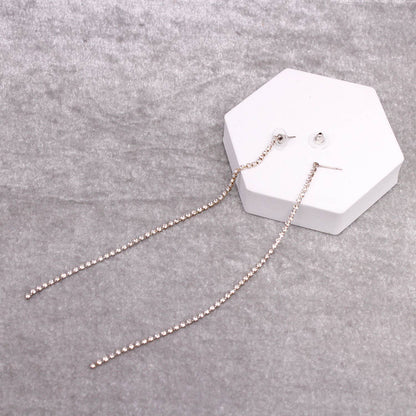 6 Inch Rhinestone Drop Earring