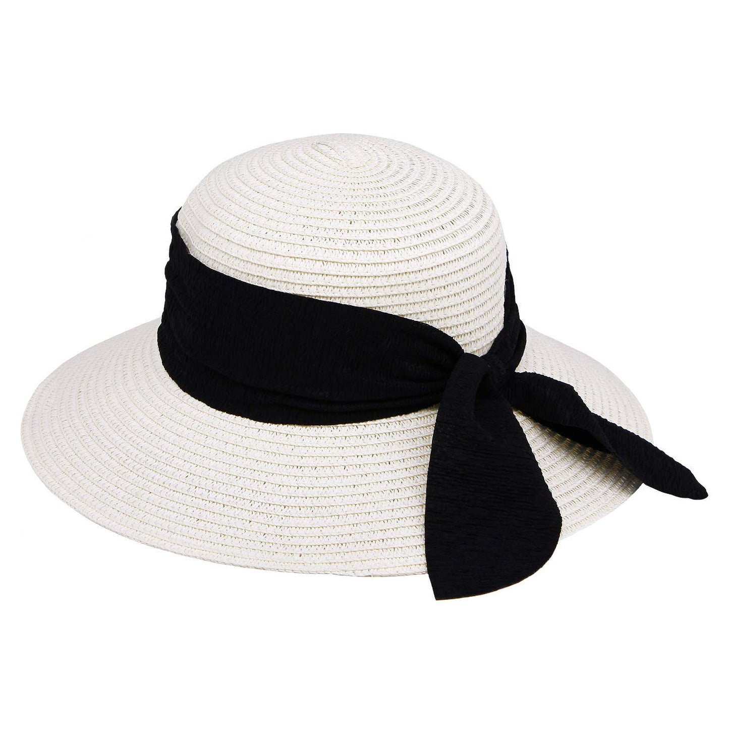 Ribbon Bow Straw Sun Hat