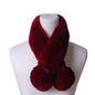 POM POM FAUX FUR SCARF