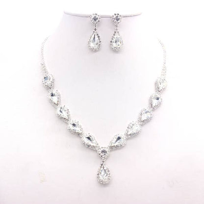 MULTI STONE LUXURY NECKLACE SET GOLD