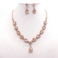 MULTI STONE LUXURY NECKLACE SET GOLD