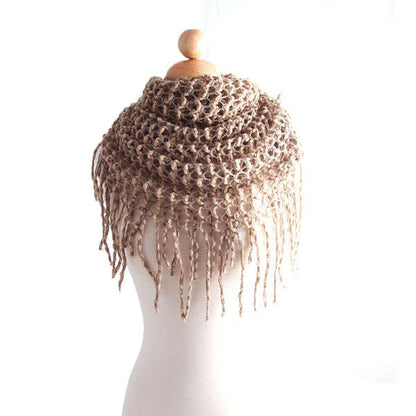 AUTUMN INFINITY KNITTED SCARF