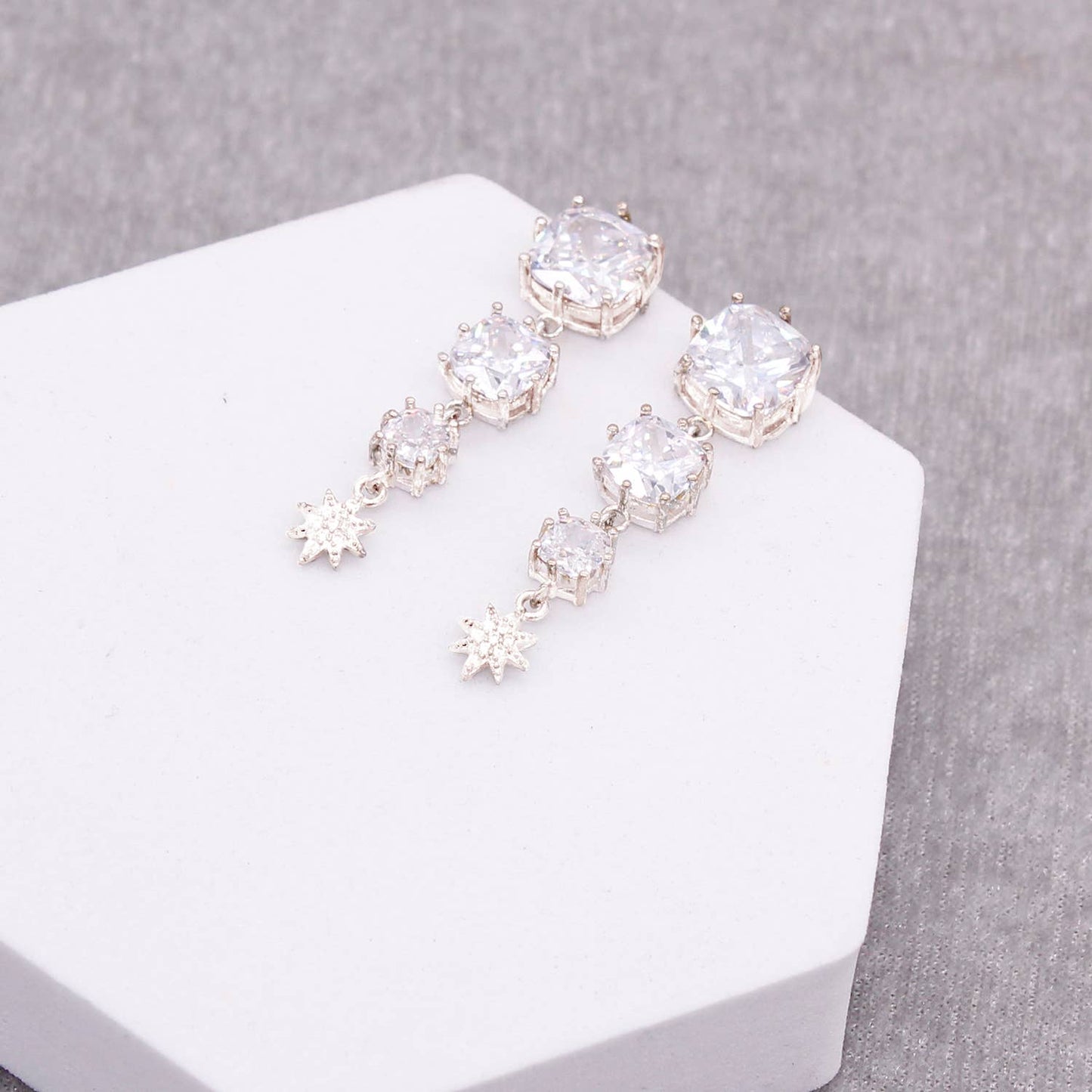 Dangle Cubic Zirconia Earrings