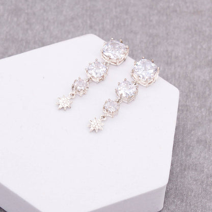 Dangle Cubic Zirconia Earrings