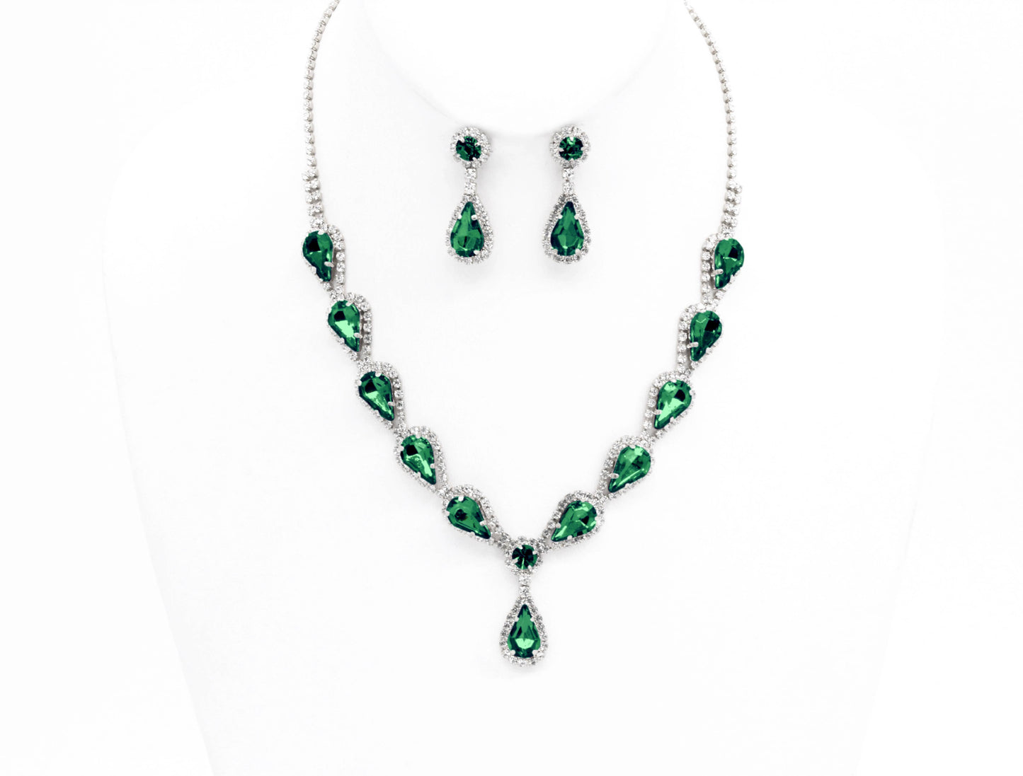 MULTI STONE LUXURY NECKLACE SET GOLD