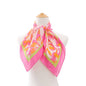 GROOVY FLORAL PRINT SILK SCARF