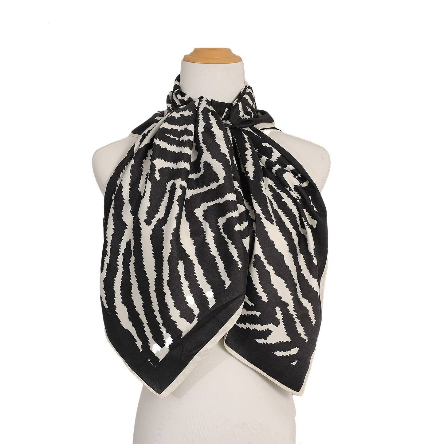 ZEBRA PATTERN SILK SCARF