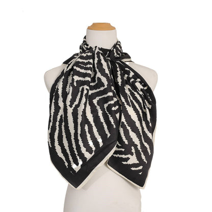 ZEBRA PATTERN SILK SCARF