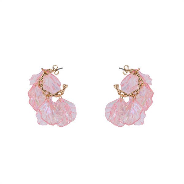 Acrylic Petals Stud Earrings