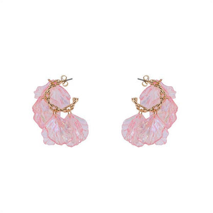 Acrylic Petals Stud Earrings