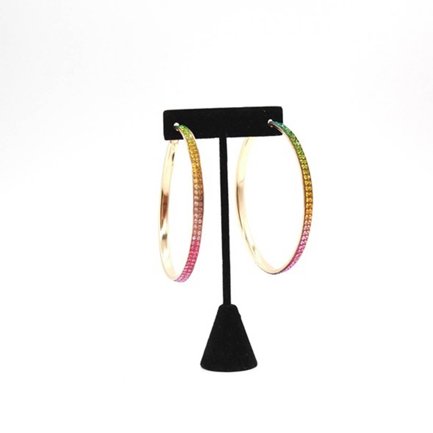 70mm Gold Multicolored Hoops