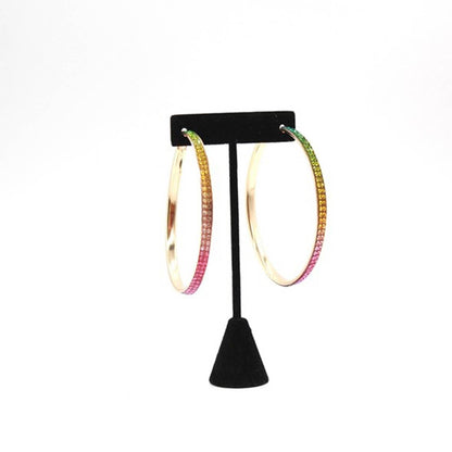 70mm Gold Multicolored Hoops