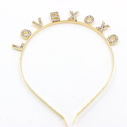 LOVE XOXO METAL HEADBAND