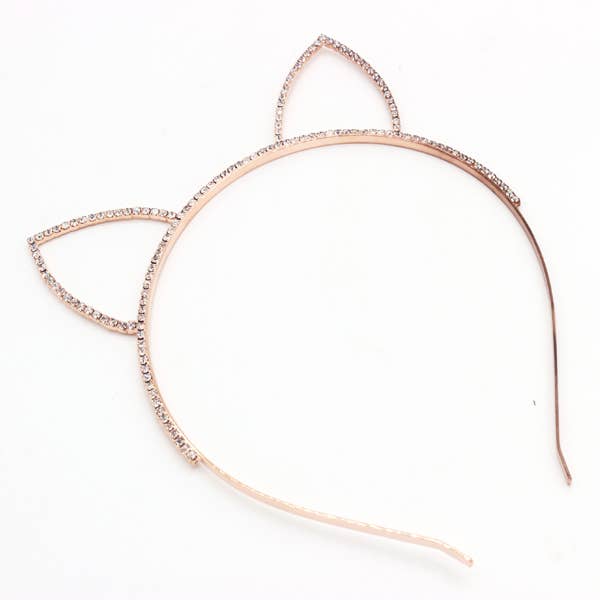 RHINESTONE CAT EARS HEADBAND