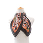 GROOVY FLORAL PRINT SILK SCARF