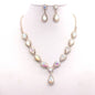 MULTI STONE LUXURY NECKLACE SET GOLD