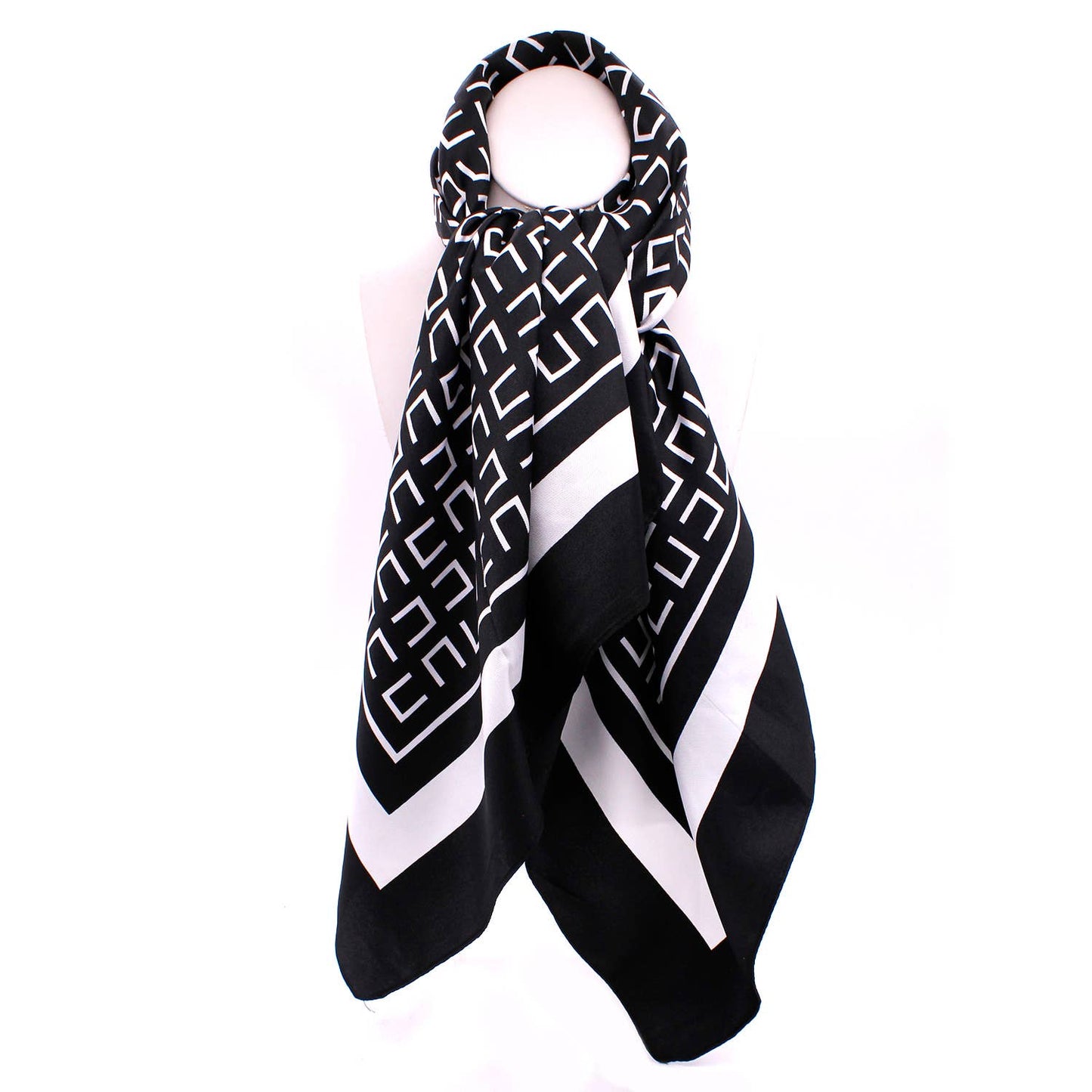 LUXURY DESIGNER PRINT SILK SCARF