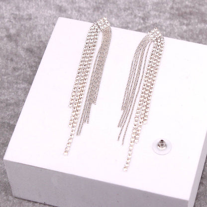 Sparkly Long Tassel Earring