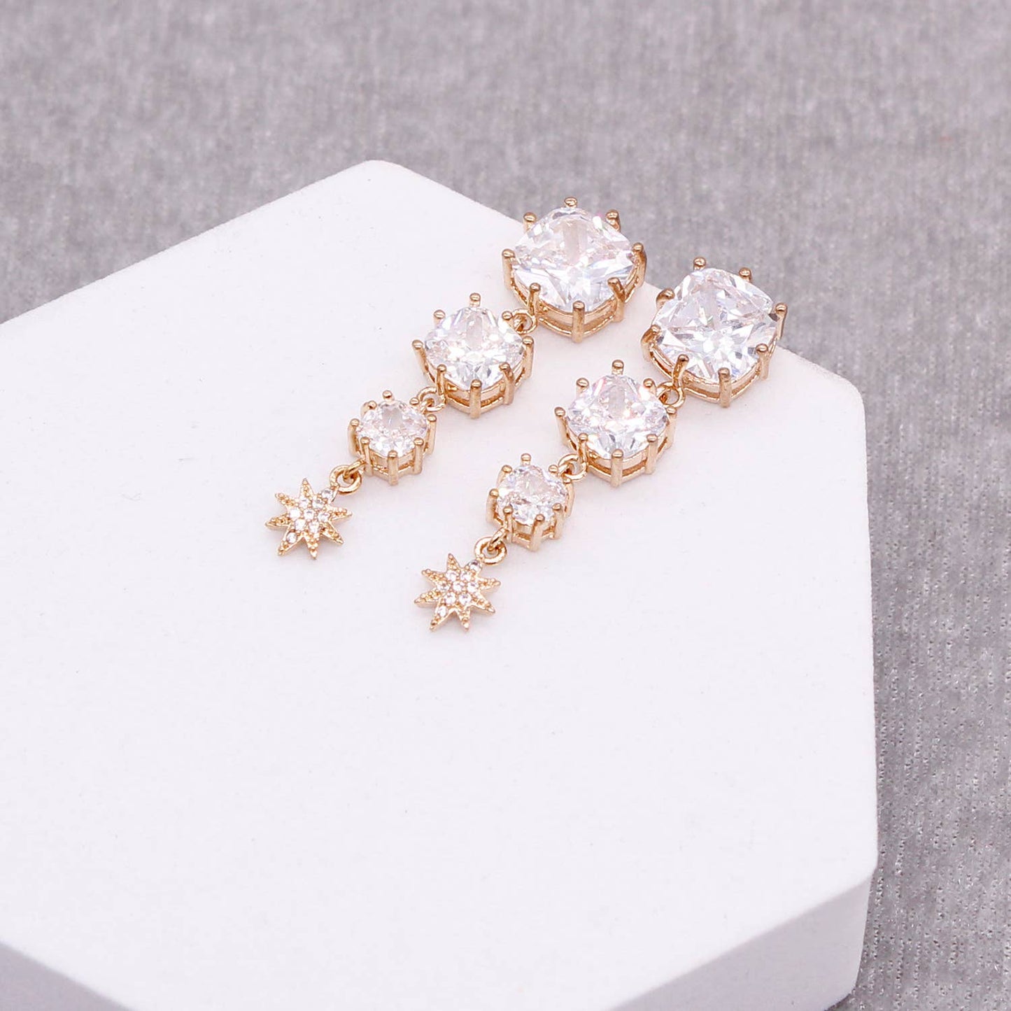 Dangle Cubic Zirconia Earrings