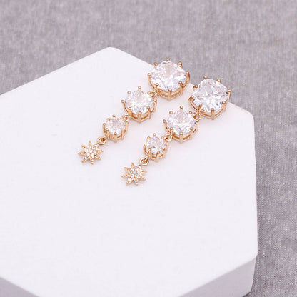Dangle Cubic Zirconia Earrings