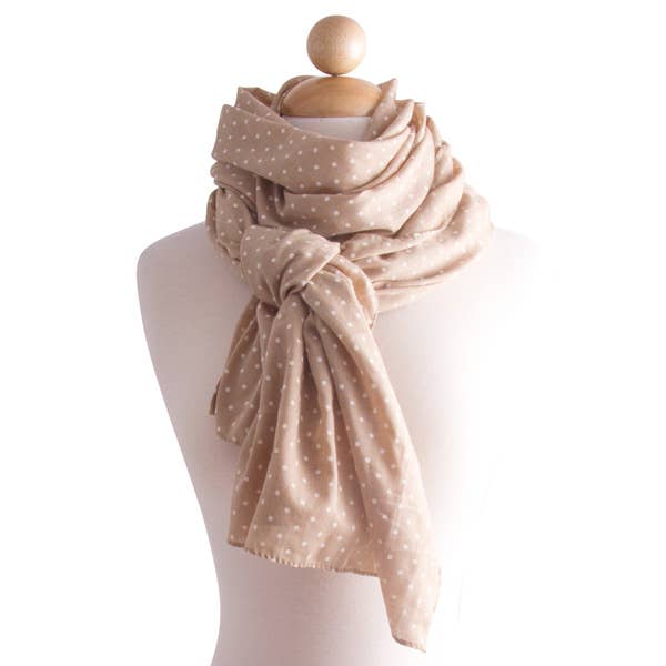 Polka Dot Print Scarf