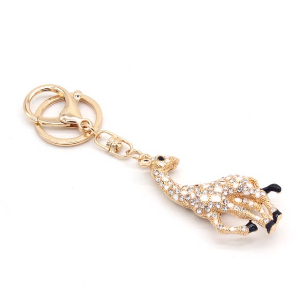 RHINESTONE GIRAFFE KEYHCAIN