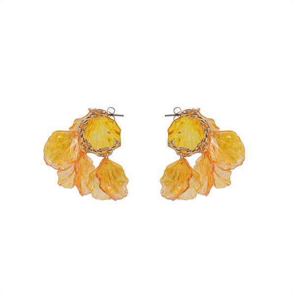 Acrylic Petals Stud Earrings