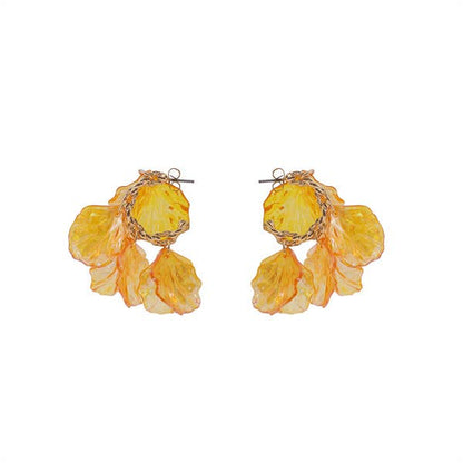 Acrylic Petals Stud Earrings