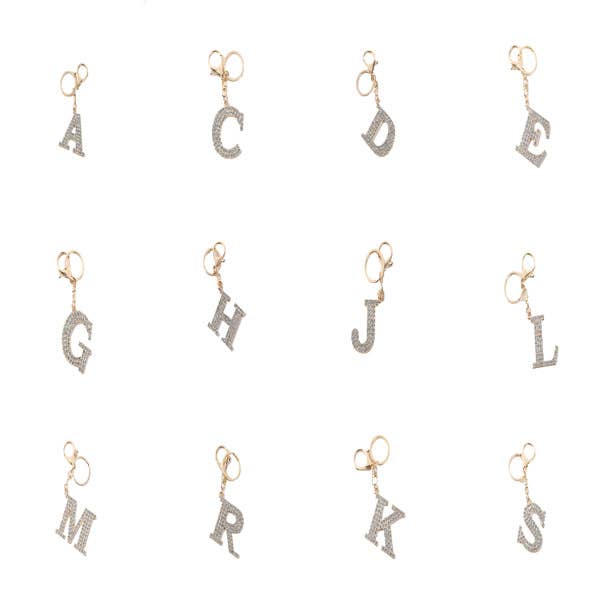 Gold Assorted Alphabet key chain