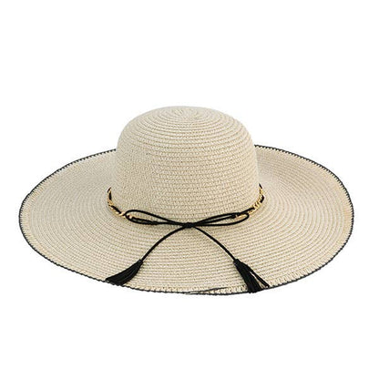 VINTAGE STYLE STRAW FLOPPY HAT