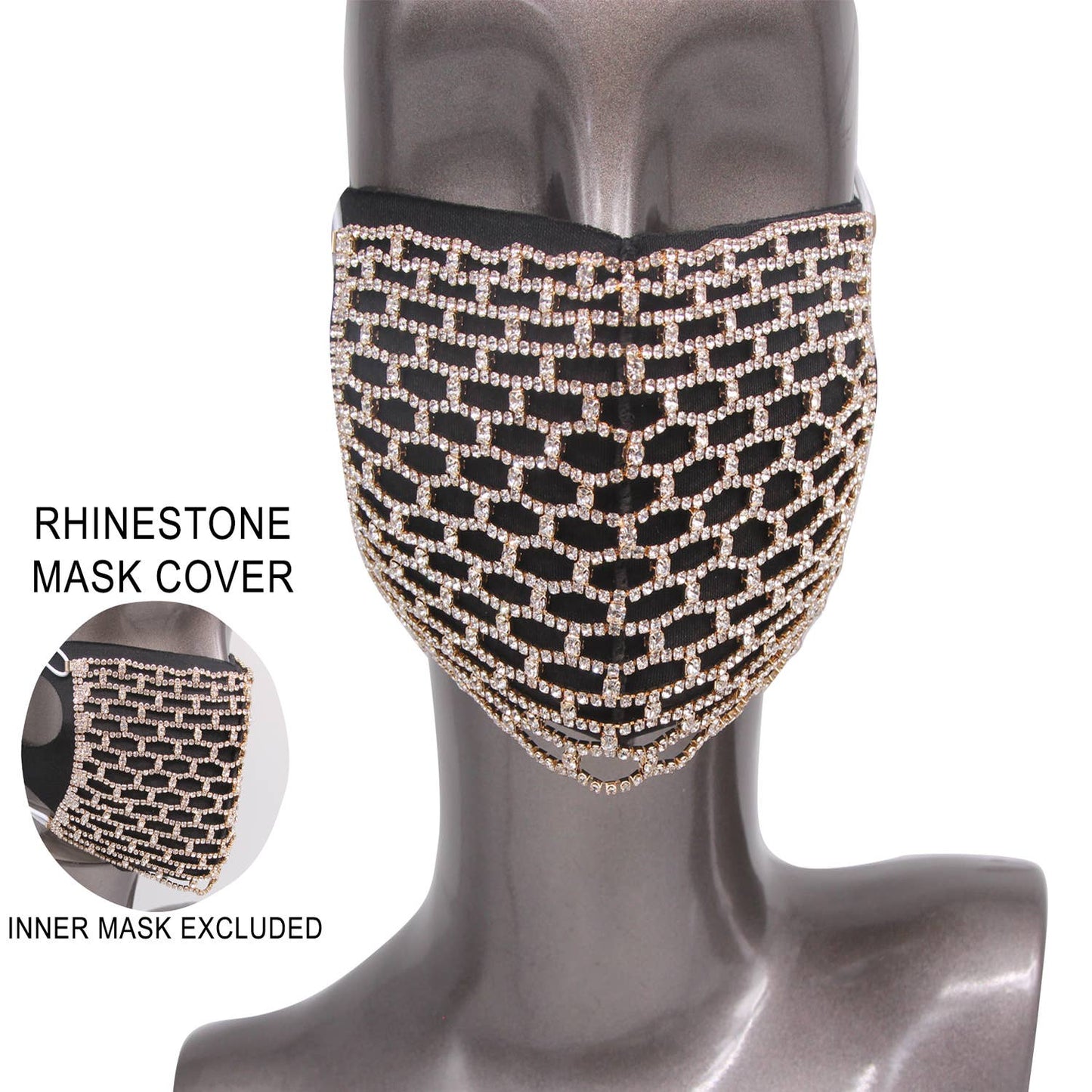 RHINESTONE MASK COVER