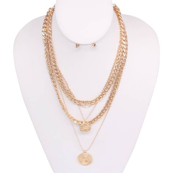 STRONG ME CHAIN LAYRED NECKLACE