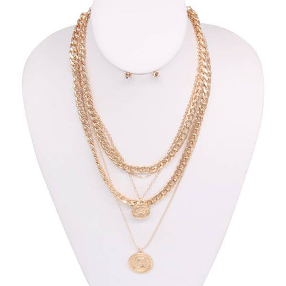 STRONG ME CHAIN LAYRED NECKLACE