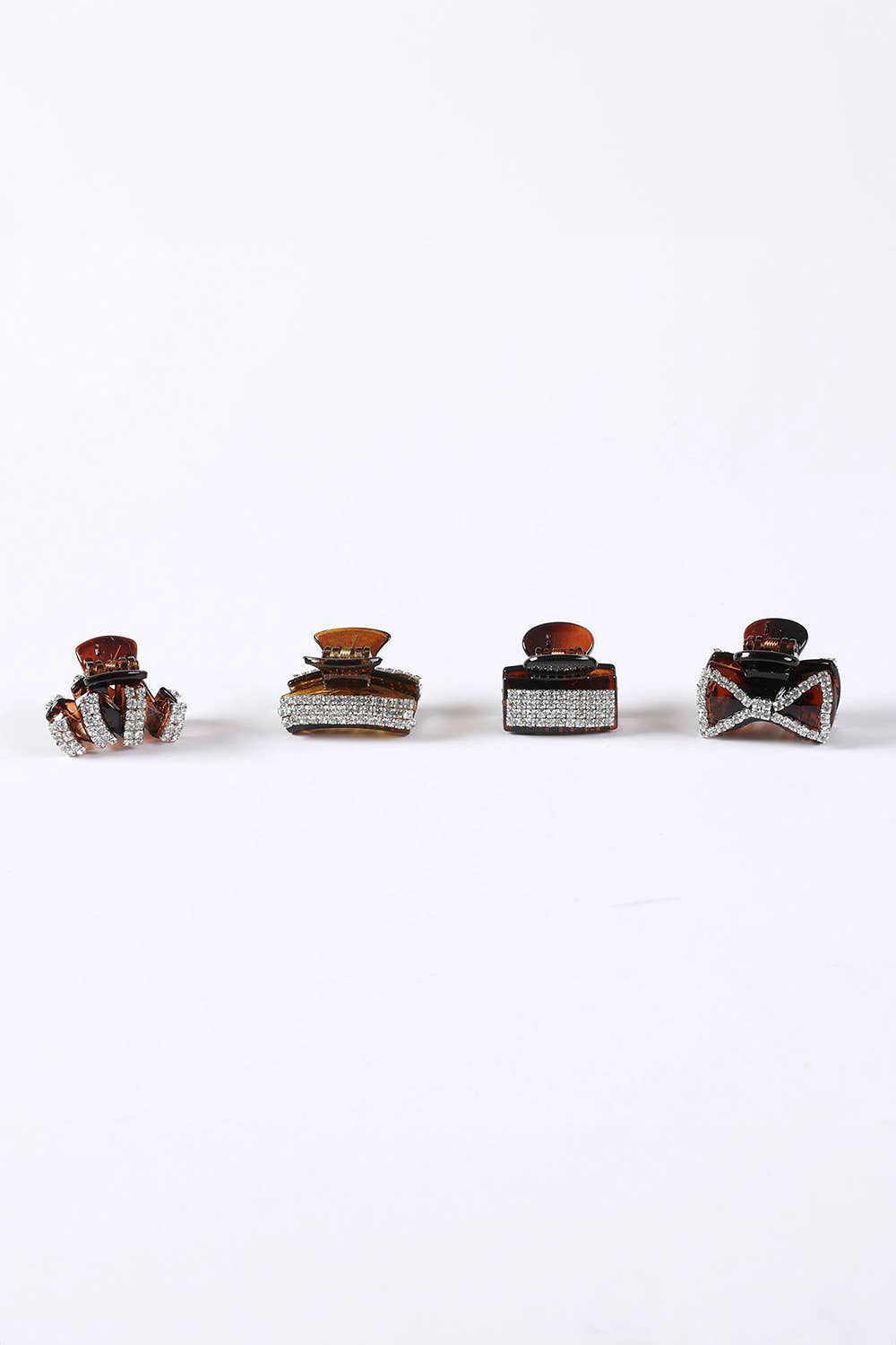 MINI ASSORTED ACRYLIC RHINESTONE HAIR CLAWS