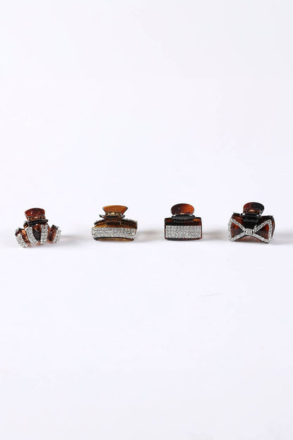 MINI ASSORTED ACRYLIC RHINESTONE HAIR CLAWS