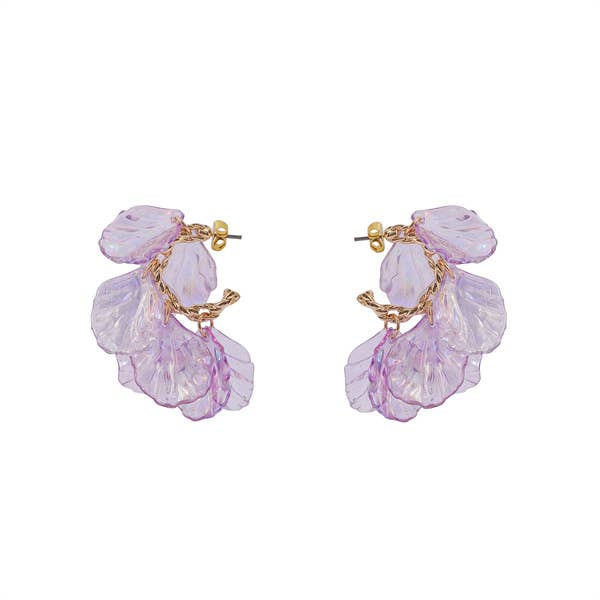 Acrylic Petals Stud Earrings