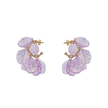 Acrylic Petals Stud Earrings