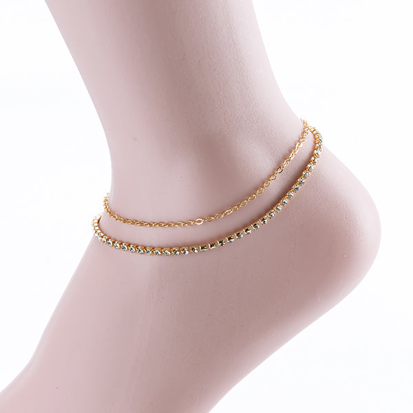 DOUNLE CHAIN ANKLET