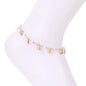 TRIANGLE PENDANT TASSEL PEARL ANKLET