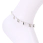 TRIANGLE PENDANT TASSEL PEARL ANKLET