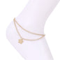 DAISY PENDANT & RHINESTONE  LAYER ANKLET