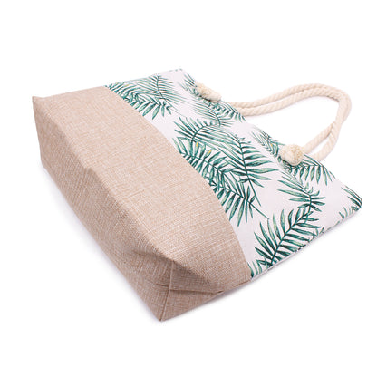 Elegant Green Palm Beach Bag