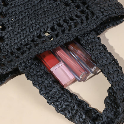 Woven Raffia-Style Tote Bag
